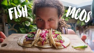 Kitchen Slam Down Party // Cooking in a Tiny House // Fish Tacos