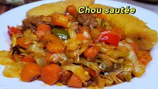 Sauté de chou aux légumes|| Sautéed cabbage ||  #food ##chou ##cabbage