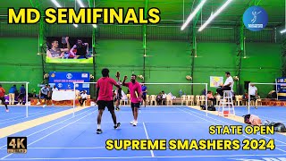 MANIRATHNAM \u0026 VICKY vs JEBIN \u0026 ALTO | SEMI FINALS | SUPREME SMASHERS - 2024 | MEN'S DOUBLES