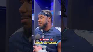 #Titans LB Azeez Al-Shaair keeps it real, consistent mistakes do not make for a winning formula.