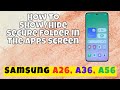 How to Show/Hide Secure Folder In the Apps Screen Samsung A26, A36, A56 easy Tutorial