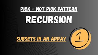 🚀 Subsets Problem in Java | Recursion Pick Not Pick Pattern | Backtracking Explained 🚀