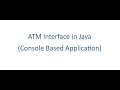 ATM Interface in Java