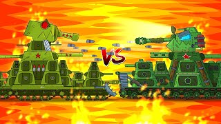 Battle of two twins. Cartoon about tanks. Monster Trucks Cartoon. World of tanks animation.