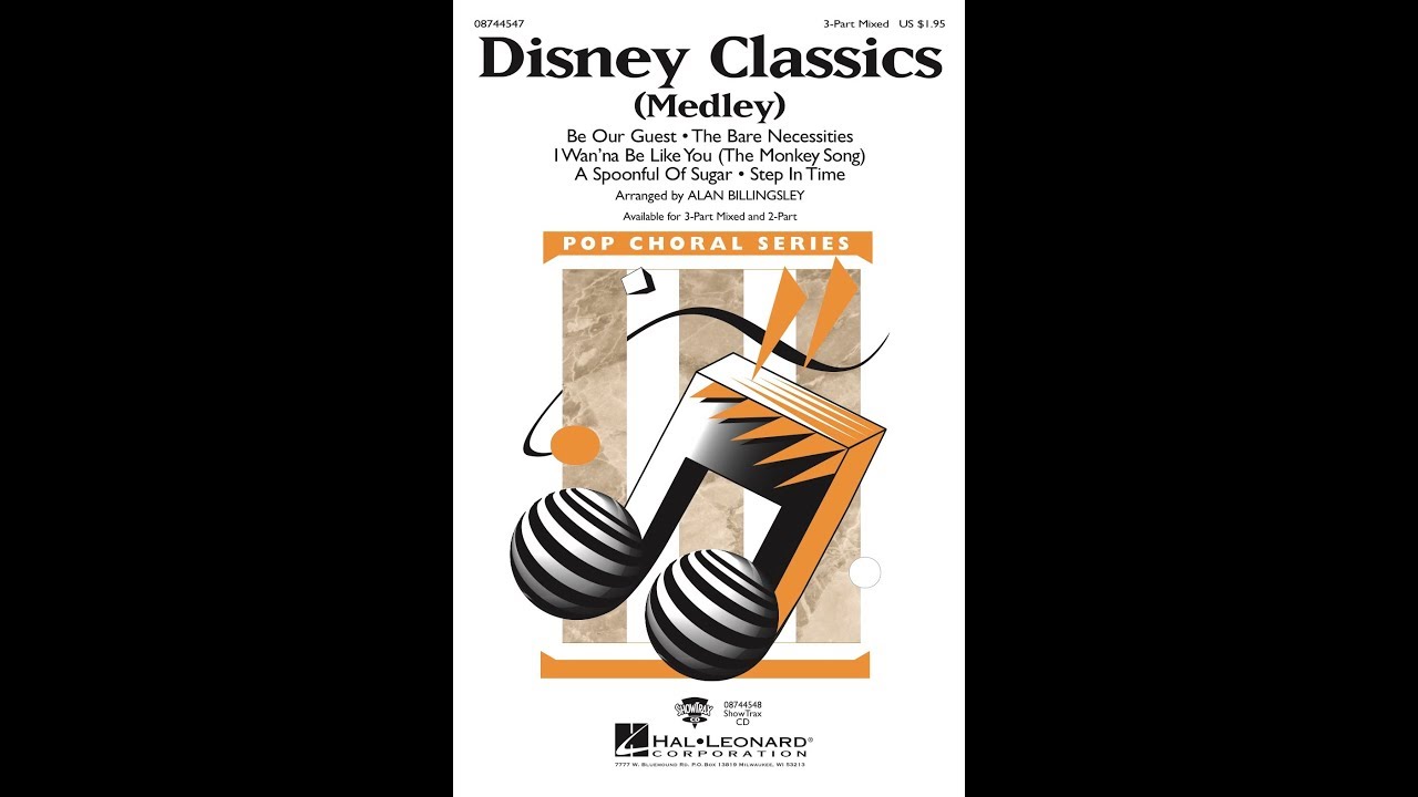 Disney Classics Medley 3 Part Mixed Choir Arranged By Alan