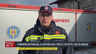 ȘTIRILE BIT TV -  POMPIERII DIN PAȘCANI, LA DATORIE ANUL TRECUT, ÎN PESTE 2 400 DE MISIUNI