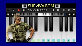Surviva BGM - Vivegam | Anirudh Ravichander | Perfect Piano App + Easy Tutorial