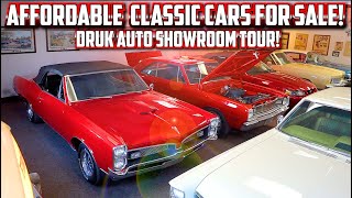 AFFORDABLE CLASSIC CARS FOR SALE!!! MUSCLE CARS!! Lot Walk! Druk Auto Sales - Muscle Cars. American.