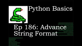 Python Basics Advance String format