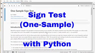 Python - Sign test (one sample)