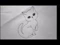 খুব সহজে একটি বিড়াল আঁকা দেখুন draw a cat easily