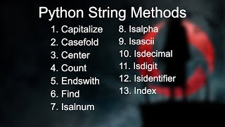 18 - Python String Methods - 01