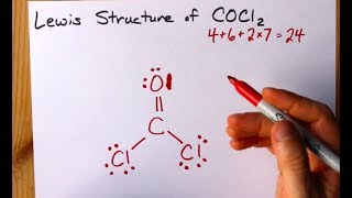 How to Draw the Lewis Structure of COCl2 (dichloromethanal, phosgene)