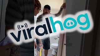 Contractor Destroys Recently Remodeled Bathroom || ViralHog