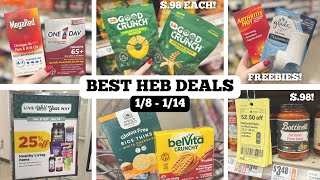 BEST HEB DEALS | EASY COUPON DEALS TO SAVE MONEY ON GROCERIES \u0026 HOUSEHOLD ITEMS | 1/8 - 1/14