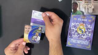 Abrimos 4 BOX Edición Tributo Tricampeones Real Madrid CF buscando autógrafo ORIGINAL