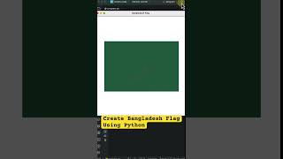 Create Bangladesh flag using python turtle 🐢 #shorts #coding #programming
