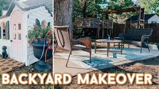 DIY BACK YARD MAKEOVER | SMALL PATIO IDEAS | OUTSIDE PLAY SETS & ACTIVITIES | HOUSE PROJECTS