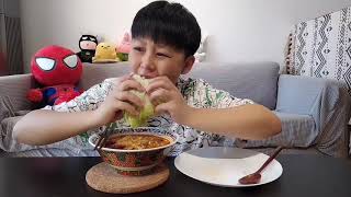 {MUKBANG XUAN}★吃播~今天吃关晓彤版三明治和海鲜面~