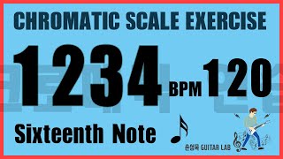 1234 bpm 120 Sixteenth Note [Chromatic scale exercise] 크로매틱 16분음표