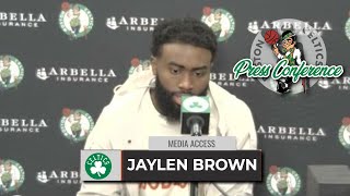 Jaylen Brown RETURNS | Postgame Interview | Celtics vs Bucks
