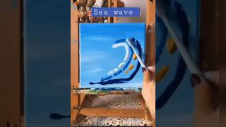 how to drawing amazing sea wave easy method colorful 😍😍 | beginner guide