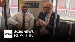 British Consul General connects with commuters by sipping tea on the T