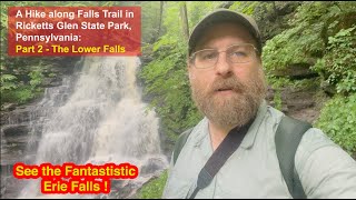 A Hike along Falls Trail at Ricketts Glen State Park, PA: Part 2 - The Lower Falls