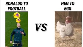 Ronaldo vs Hen playing football #memes #funny #ronaldo