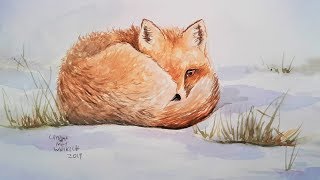 Easy Fox Watercolor Tutorial for Beginners