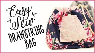 How To Sew A Drawstring Bag - Easy Sewing Tutorial