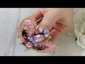 Beaded brooch beetle Jacket Crystal Brooch Pink Bug Pin Jewelry