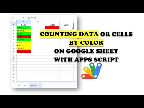 Counting Data or Cells By Color on Google Sheet With Apps Script