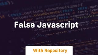 False javascript