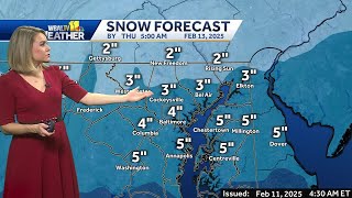 Significant snow for Maryland especially southern areas