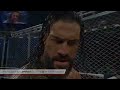 roman reigns scales the cage to begin wargames wargames 2024 highlights