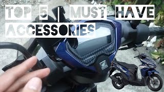 Top 5 | Must Have Accessories on Honda Click 125i V3