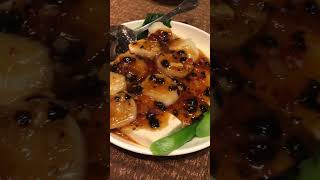 [豆豉帶子蒸豆腐］steamed tofu with scallops and black beans #大食い #food #foodstagram #yummy #mukbang