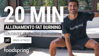 15 min allenamento a casa a corpo libero | Fat burning con @CottoalDente | foodspring®