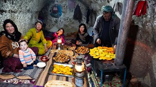 Life at Night in a Risky Cave like 2000 Years ago  | Village life in Afghanistan