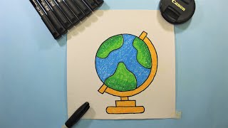 Globe Drawing - Draw for Kids | Sunday Art Class