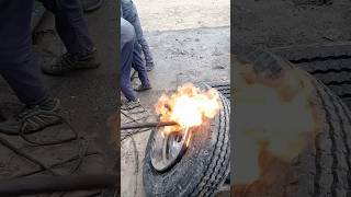 car tire stretch with fire fails 😞😞 🔥 🔥 🔥 🔥 🔥 🔥 🔥 🔥 amazing must watch PART 528