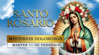 SANTO ROSARIO de Hoy 📿 Martes 11 de Febrero 2025 🌿 Misterios Dolorosos 🌿 Teleamiga