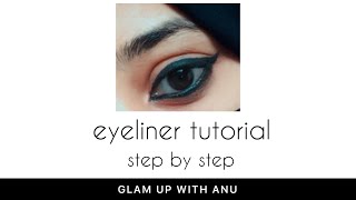 ഭംഗിയായി കണ്ണെഴുതാം..👁 | eyeliner tutorial | #eyelinertutorial #beginnerfriendly | Glam up with Anu