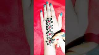 बिंदी से लगाए आसन मेहंदी डिजाइन Easy and simple Trick Mehndi Design With bindi ||