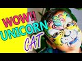 How to Face Paint UNICORN cat | FACE PAINTING Tutorial