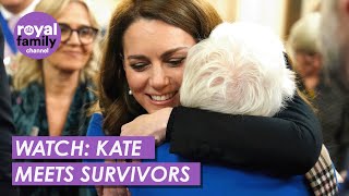 WATCH: Kate Shares Hugs With Holoucaust Survivors at Memorial Event