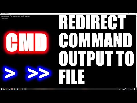 HOW TO REDIRECT COMMAND OUTPUT TO TEXT FILE IN CMD
