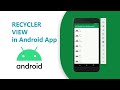 Recycler View in Android Studio | Android Recycler View Tutorial