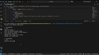 Python Command-Line Reminder Application | TechnoHacks Project